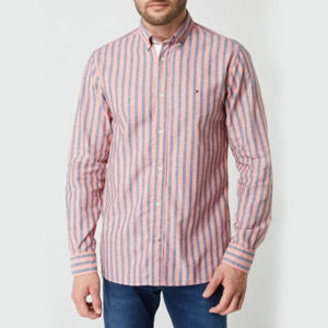 Tommy Hilfiger pánská pruhovaná košile - XL (0DM)